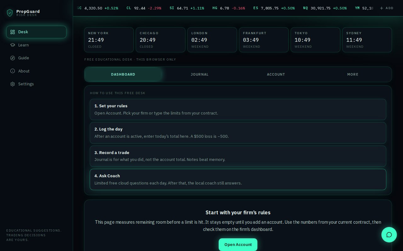 PropGuard application preview